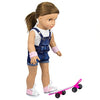 ZITA ELEMENT 18 Inch Girl Doll Scooter Skateboard Clothes and Accessories - 18 Inch Doll Clothes Set Sport Shoes Scooter and Other Outdoor Sport Stuff