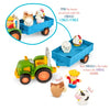 Battat - Farm Toys For Toddlers, Kids - Lights & Sounds Toy Tractor - 7Pc Pretend Play Set - Tractor, Trailer, Farm Animals - 18 Months + - Farming Fun Tractor