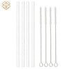 4-Pack Replacement Straws for Hydro Flask Wide Mouth Bottle Hydroflask Straw Lid, 4 BPA-FREE Straws and 4 Straw Cleaning Brushes