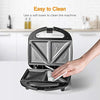 OSTBA Sandwich Maker, Toaster and Electric Panini Press with Non-stick plates, LED Indicator Lights, Cool Touch Handle, Black