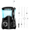 TUREWELL Water Dental Flosser for Teeth/Braces, Teeth Cleaner Pick 8 Jet Tips and 10 Pressure Levels, 600ML Large Water Tank Oral Irrigator for Family(Black)