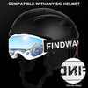 findway Ski Goggles OTG - Over Glasses Snow/Snowboard Goggles for Men, Women & Youth - 100% UV Protection