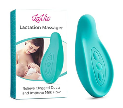 LaVie The Original Lactation Massager for Breastfeeding, Nursing, Pumping, Better Milk Flow, Reduced Discomfort (Teal)