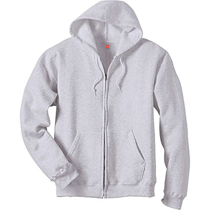 Hanes Men's Full-Zip Eco-Smart Hoodie, ash, Small