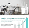 2023 WiFi Extender - Wireless Signal Repeater Booster up to 9800 sq.ft - 1200Mbps Wall-Through Strong WiFi Booster-Dual Band 2.4G and 5G - 4 Antennas 360 Degree Full Coverage