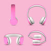 LilGadgets Connect+ Girls Headphones for School Wired with Microphone, Volume Limiting for Safe Listening, Adjustable Headband, Cushioned Earpads for Comfort, Kids Headphones for School, Pink