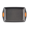 Rachael Ray Bakeware, Nonstick Baking / Cake Pan With Lid and Grips, Rectangle - 9 Inch x 13 Inch, Gray