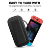 BOOGIIO Nintendo Switch Carrying Case, Hard Shell Travel Carrying Box Case for Nintendo Switch with 10 Game Cards Holders, Portable Pouch for Nintendo Switch Console & Accessories -Black