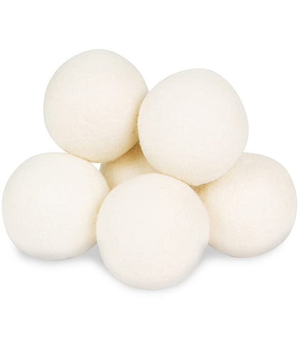 Wool Dryer Balls - Smart Sheep 6-Pack - XL Premium Natural Fabric Softener Award-Winning - Wool Balls Replaces Dryer Sheets - Wool Balls for Dryer - Laundry Balls for Dryer