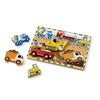 Melissa & Doug Construction Vehicles Wooden Chunky Puzzle (6 pcs)