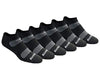 Saucony Men's Multi-Pack Mesh Ventilating Comfort Fit Performance No-Show Socks, Black Basic (6 Pairs), Shoe Size: 6-9