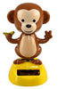 Home-X Solar-Power Dancing Monkey Figure, Office Décor, 3 3/4 Tall