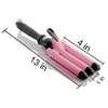 Alure Three Barrel Curling Iron Wand with LCD Temperature Display - 1 Inch Ceramic Tourmaline Triple Barrels, Dual Voltage Crimp 120v