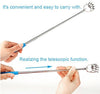 CERRXIAN (4-Pack) Telescoping Back Scratcher, LEMENG Portable Extendable Telescopic Bear Claws Metal Back Scratchers - Hand Massager Backslap with Rubber Handles