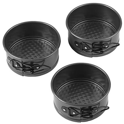 Wilton 4-Inch Mini Springform Pans for Mini Cheesecakes, Pizzas and Quiches, 3-Piece Set, Steel