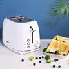 2 Slice Stainless Steel Toaster Retro with 6 Bread Shade Settings, Bagel, Cancel, Defrost Function, 2 Slice Toaster with Extra Wide Slot, Removable Crumb Tray, White