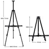 T-Sign 72 Inch Tall Folding Easel Stand for Display, Aluminum Metal Tripod Art Easel Adjustable Height from 22 to 72 - Instant Poster Easels for Painting Canvas - Floor Standing Easel, Black with Bag