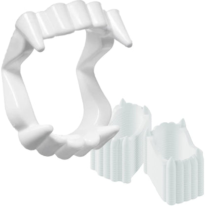 Halloween White Teeth Fangs Teeth, Costume, Funny Halloween Dress-Up, Pretend Play Decoration (12-Pack)