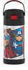 THERMOS FUNTAINER 12 Ounce Stainless Steel Vacuum Insulated Kids Straw Bottle, Avengers