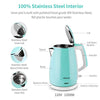 Electric Kettle(BPA Free), Double Wall Water Boiler Heater, Stainless Steel Interior, Cool Touch Coffee Pot & Tea Kettle, Auto Shut-Off and Boil-Dry Protection, 1.5L, 2 Year Warranty