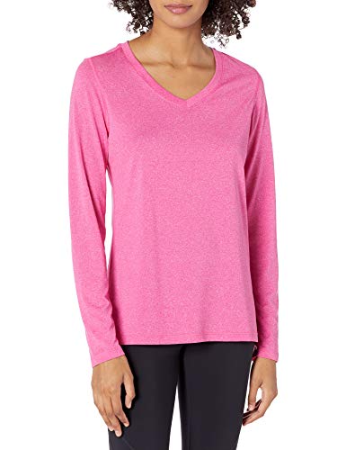 Hanes Womens Cooldri Performance Long Sleeve V-neck Tee