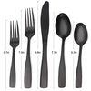 Matte Black Silverware Set, Satin Finish 20-Piece Stainless Steel Flatware set, Tableware Cutlery Set Service for 4, Utensils for Kitchens, Dishwasher Safe