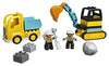 LEGO DUPLO Town Truck & Tracked Excavator Construction Vehicle 10931 Toy for Toddlers 2-4 Years Old Girls & Boys, Fine Motor Skills Development and Learning Toy