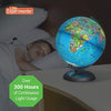 Illuminated Globe of the World with Stand | World Globe for Kids Learning with Build in LED Night Light | Light Up Earth Globe for Children | 8 Globe for Home, Desk, Classroom