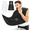 2 Pcs Beard Bib, Bead Bib for Shaving, Beard Apron, Waterproof Shaving Cloth Kit Non-Stick Beard Cape, Beard Trimming Bib with Strong Suction Cup, A Gift for All Men?Black+White?