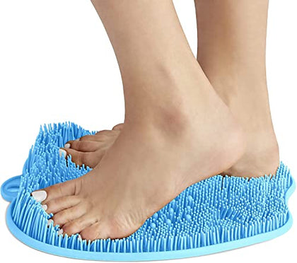 Love, Lori Foot Scrubber for Use in Shower - Foot Cleaner & Shower Foot Massager Foot Care for Men & Women to Soothe Achy Feet - Non Slip Suction (Blue) - Shower Accessories