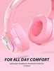 ZIUMIER Z66 Pink Gaming Headset for PS4, PS5, Xbox One, PC, Wired Over-Ear Headphone with Noise Isolation Microphone, LED RGB Light,Surround Sound