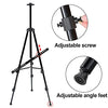 T-Sign 72 Inch Tall Folding Easel Stand for Display, Aluminum Metal Tripod Art Easel Adjustable Height from 22 to 72 - Instant Poster Easels for Painting Canvas - Floor Standing Easel, Black with Bag