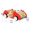 Hape Dollhouse Family Car | Wooden Dolls House Car Toy, Push Vehicle Accessory for Complete Doll House Furniture Set Red, L: 8.9, W: 3.5, H: 5.1 inch