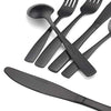 Matte Black Silverware Set, Satin Finish 20-Piece Stainless Steel Flatware set, Tableware Cutlery Set Service for 4, Utensils for Kitchens, Dishwasher Safe