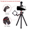 Camera Tripod, Famall Flexible Tripod Stand for Phone with Cold Shoe Phone Mount for iPhone Canon Nikon Sony Cameras