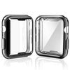 [2-Pack] Julk 40mm Case for Apple Watch Series 6 / SE/Series 5 / Series 4 Screen Protector, Overall Protective Case TPU HD Ultra-Thin Cover (1 Black+1 Transparent)