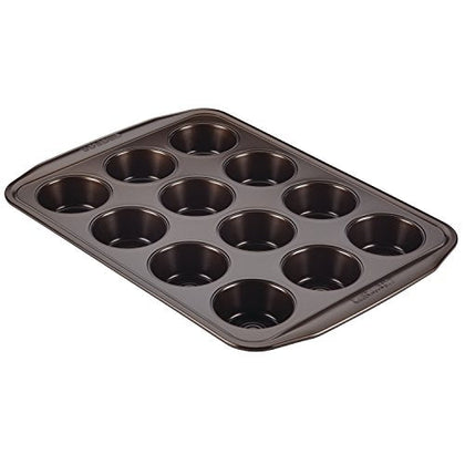 Circulon Nonstick Bakeware Nonstick 12-Cup Muffin Tin / Nonstick 12-Cup Cupcake Tin - 12 Cup, Brown