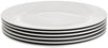 Amazon Basics 6-Piece White Dinner Plate Set, 10.5 inches