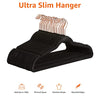 Amazon Basics Slim, Velvet, Non-Slip Suit Clothes Hangers, Black/Rose Gold - Pack of 30