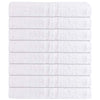 GREEN LIFESTYLE Luxury Bath Towel - White Large Bath Towels Pack for Spa, Gym, Bathroom, Hotel - 86% Cotton 14% Polyester -Super Soft, Thick and Absorbent 24 x 50 Bulk Bath Towel - (8-Pack)