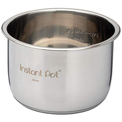 Instant Pot Stainless Steel Inner Cooking Pot Mini 3-Qt, Polished Surface, Rice Cooker, Stainless Steel Cooking Pot