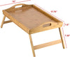 Home-It Bed Table Tray with Folding Legs - Breakfast Tray Bamboo Bed Tray for Sofa, Bed, Eating, Snacking and Working