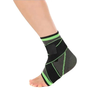 ankle brace for women & men | adjustable wrap sprained ankle support | compression sleeve (pair) heel brace support for pain, injury recovery, eases swelling | (large)