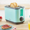 Dash 2 Slice, Extra Wide Slot Easy Toaster with Cool Touch + Defrost Feature, for Bagels, Specialty Breads & other Baked Goods - Aqua