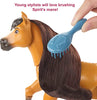 Mattel Spirit Untamed Forever Free Spirit Horse (8-in) with Realistic Walking Feature, Neighing Sounds, Long Mane & Tail Hair, Brush, Hay Bale, & Apple Snack Accessories