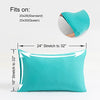 2-Pack Stretch Pillow Cases - Jersey Knit & Envelope Closure Pillowcases with Ultra Soft T-Shirt Like Polyester Blend - Suitable for Queen or Standard Size Set of 2, Aqua