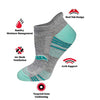 Saucony Women's Performance Heel Tab Athletic Socks (8, Grey Assorted (16 Pairs), Shoe Size: 5-10