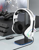 ZIUMIER Z66 White Gaming Headset with Microphone, Wired Over-Ear Headphone for PC PS4 PS5 Xbox One Controller, RGB LED Light, Bass Surround Sound