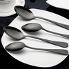 Black Silverware Set, LIANYU 20 Piece Stainless Steel Flatware Cutlery Set for 4, Mirror Finish, Dishwasher Safe