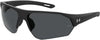 Under Armour UA 0001/G/S Special Shape Sunglasses, Matte Black/Grey, 72mm, 10mm